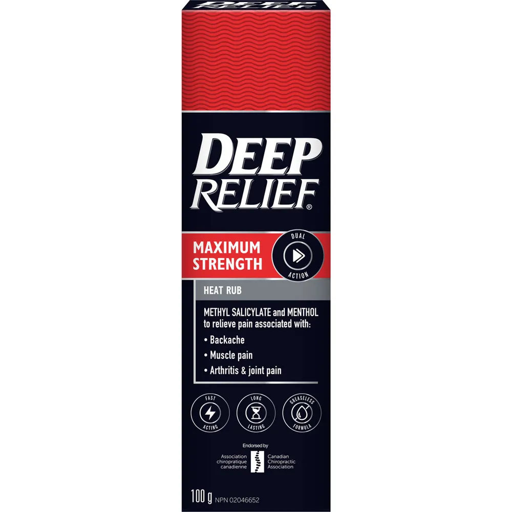Deep Relief Maximum Strength Heat Pain Relief Rub, Treat Sore Muscles