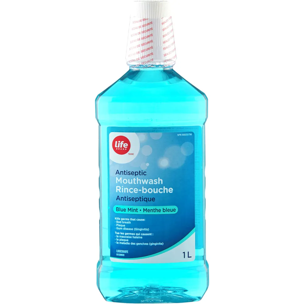 Life Brand Antiseptic Mouthwash Blue Mint Niagara Pen Centre