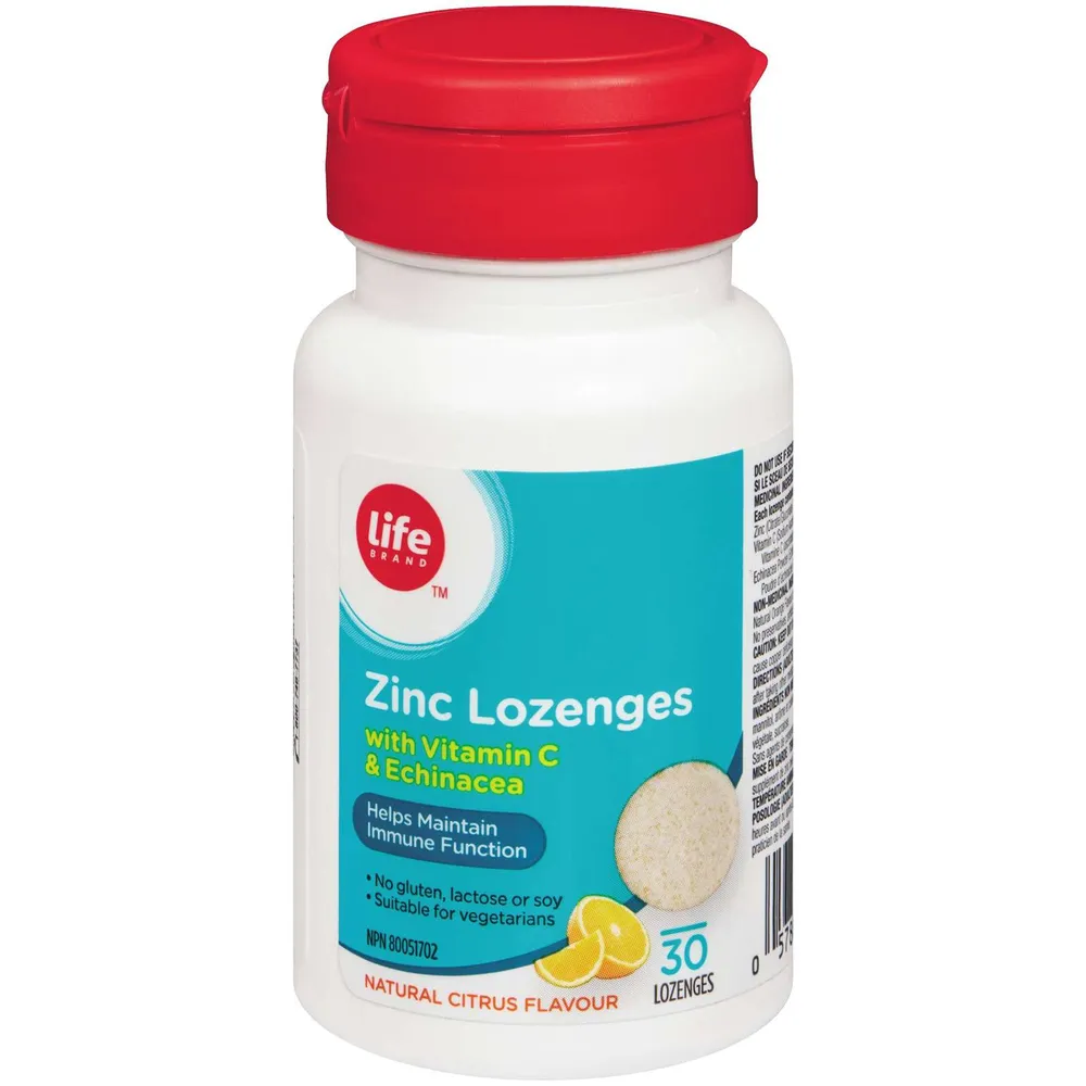 Life Brand Zinc Lozenges with Vitamin C & Echinacea The Pen Centre