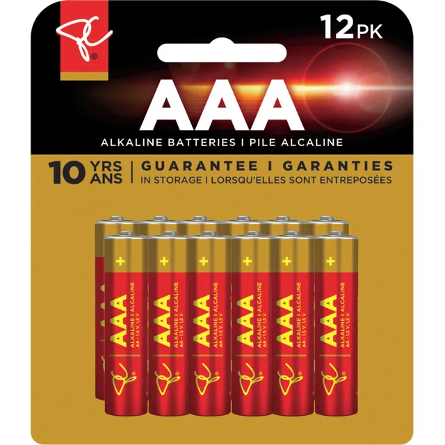 Long Life Alkaline AAA Batteries Pack