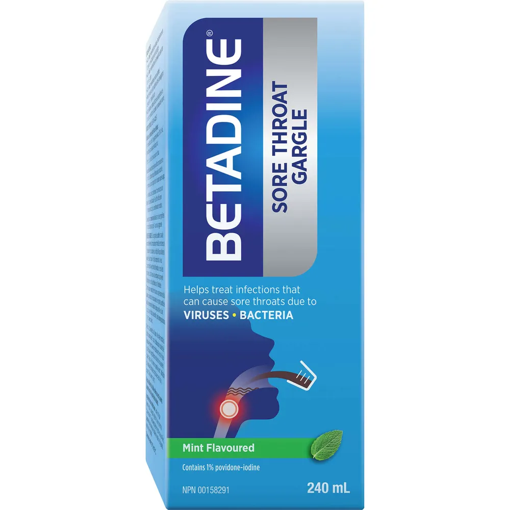 Betadine® Sore Throat Gargle 240mL Niagara Pen Centre