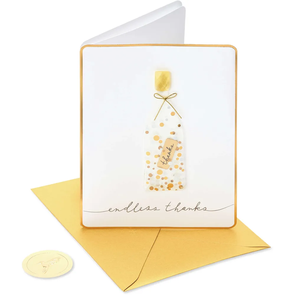 Papyrus Blank Thank You Card (Message in a Bottle) Niagara Pen Centre