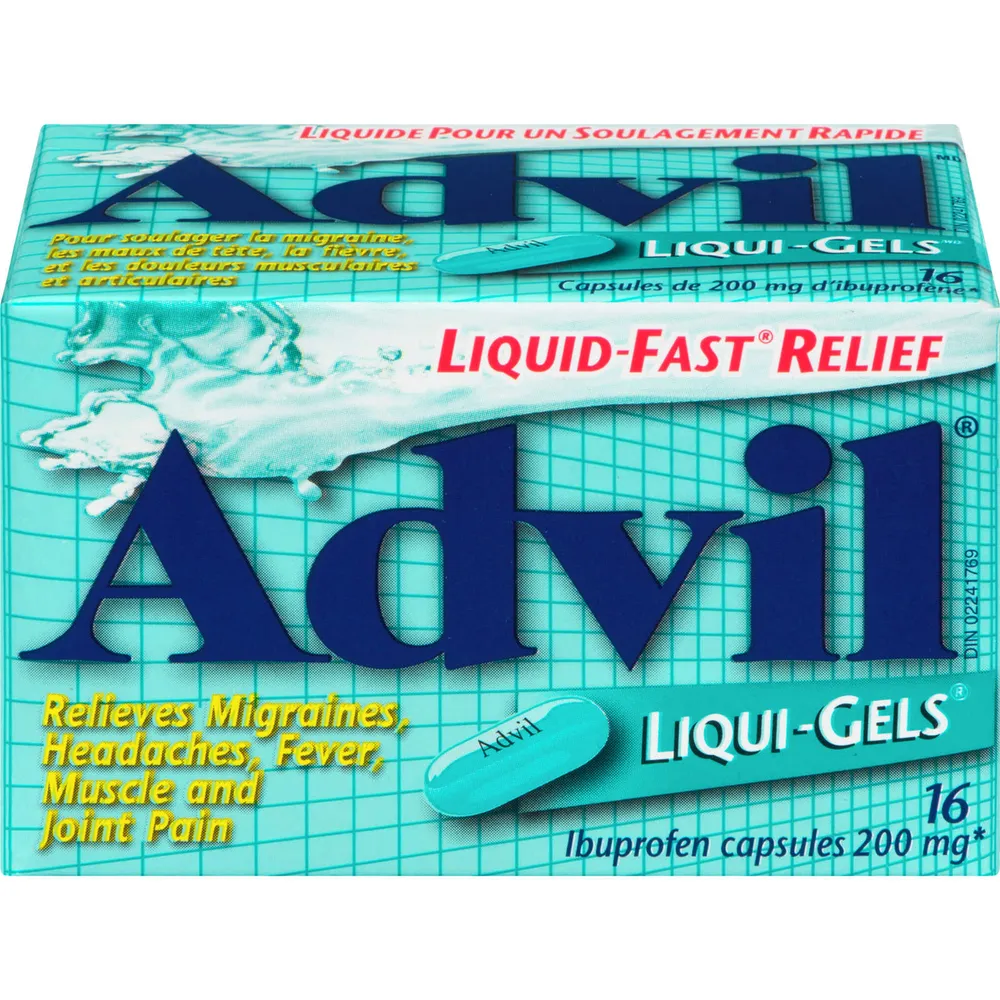 Advil Regular Strength LiquiGels Ibuprofen Capsules for Headaches and