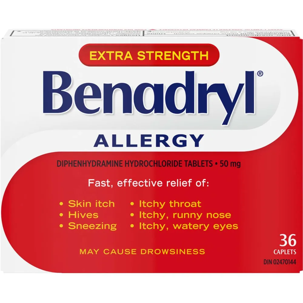 Benadryl Extra Strength Allergy Medicine, 50mg Niagara Pen Centre