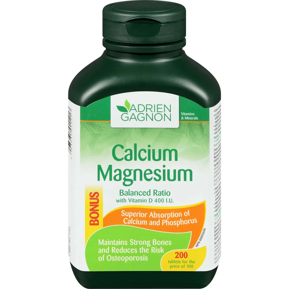 Adrien Gagnon Calcium Magnesium Balanced Ratio + Vitamin D Niagara
