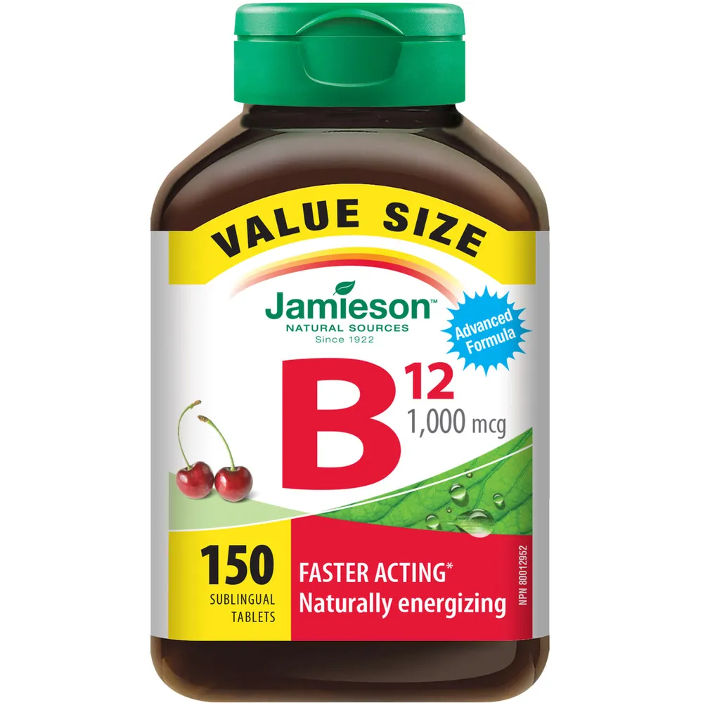 Jamieson Vitamin B12 1,000 mcg Fast Dissolving Sublingual Tablets