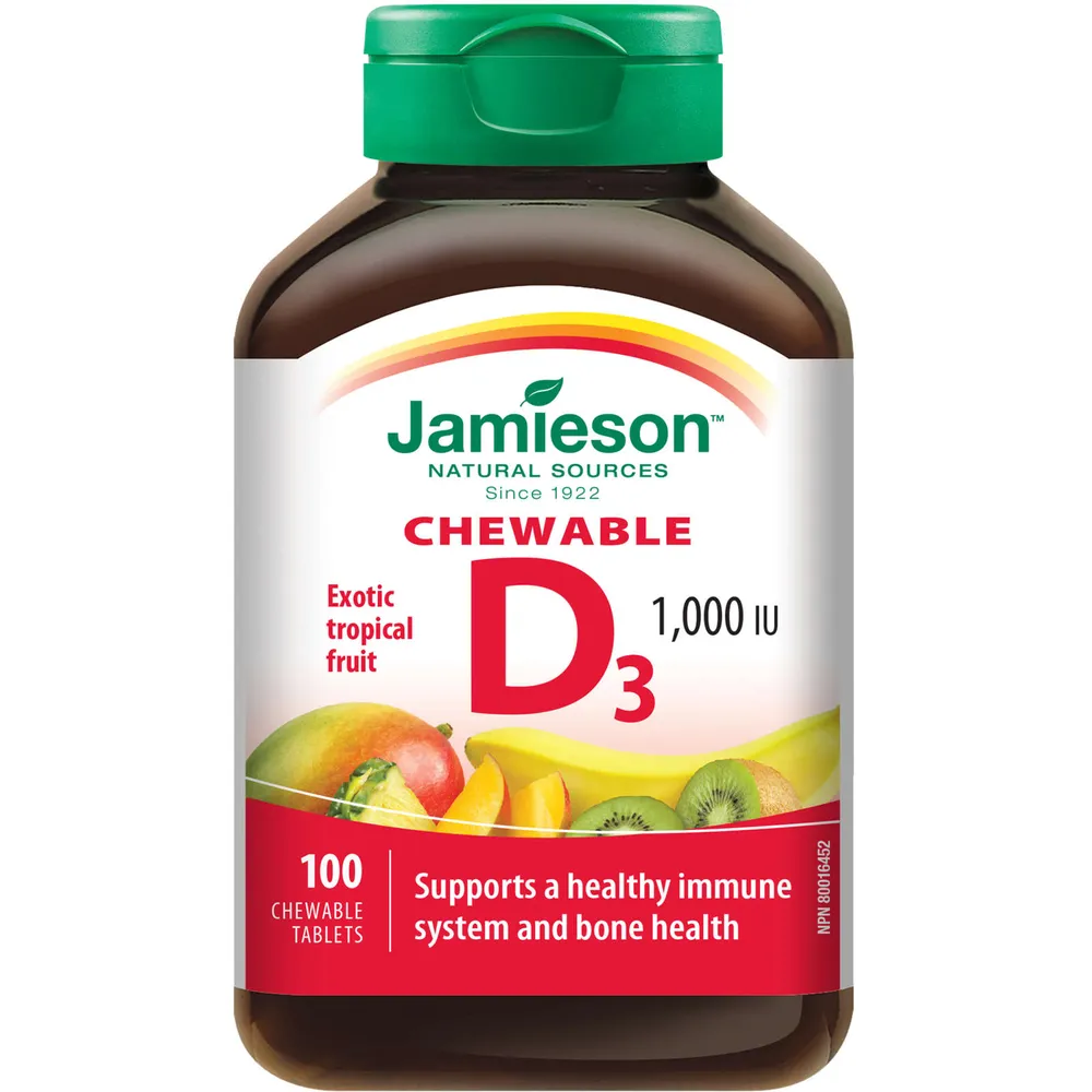 Jamieson Vitamin D3 Chewables Tropical Flavour Niagara Pen Centre