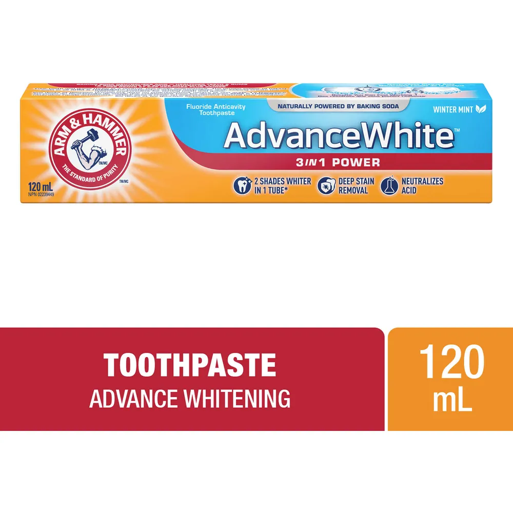Arm & Hammer Advance White 3 in 1 Power Fluoride Anticavity Toothpaste