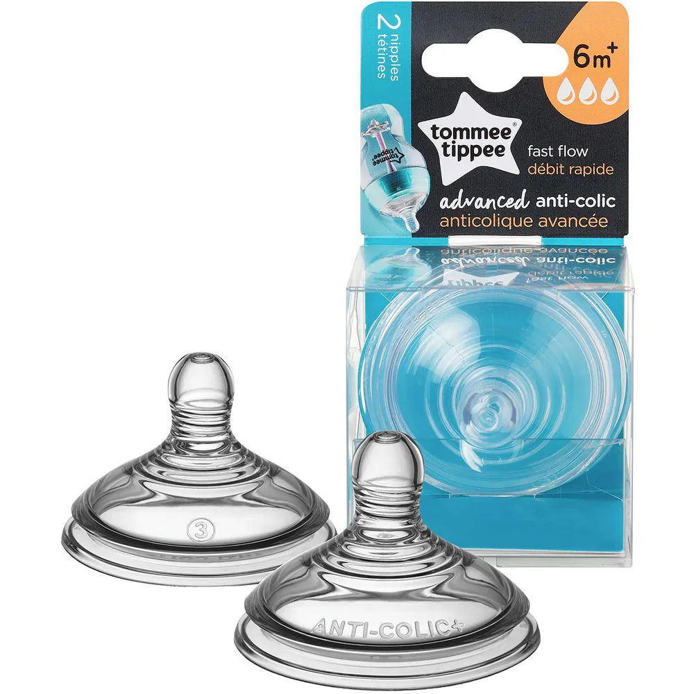Tommee Tippee Advanced Anti Colic Fast Flow Baby Bottle Nipples