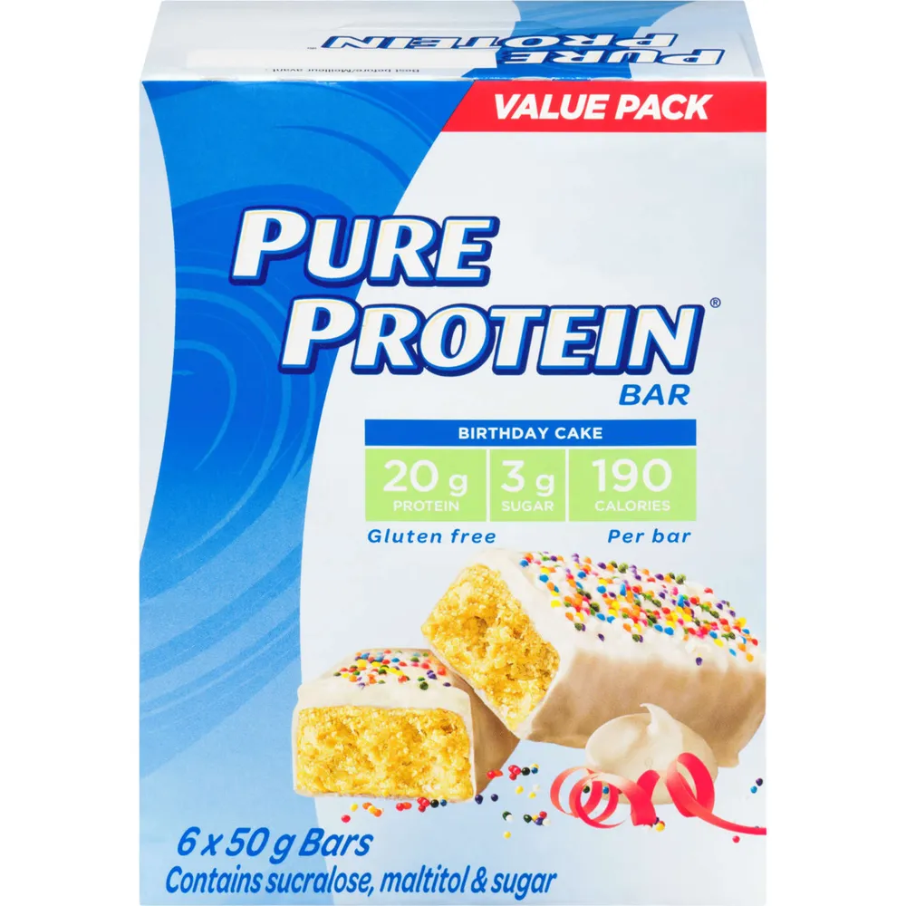Pure Protein Bars, Birthday Cake, Gluten Free Snack Bar The Pen Centre