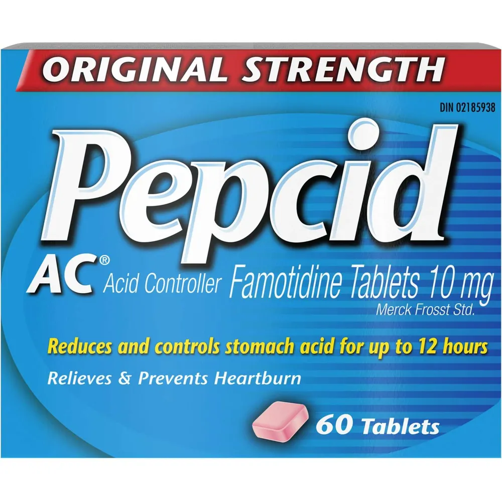 Pepcid Original Strength, Acid Reducer and Antacid for Heartburn 60 ea