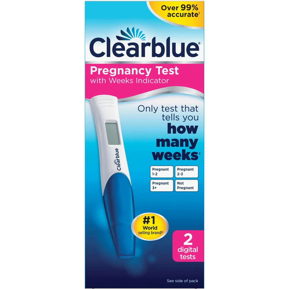 Clearblue Pregnancy Test with Weeks Indicator, 2 Count The Pen Centre