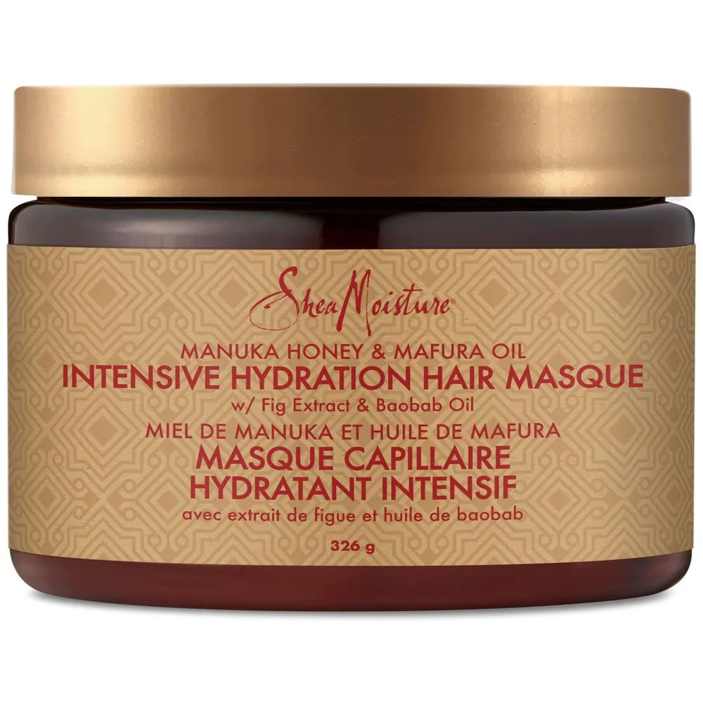 Shea Moisture Intensive Hydration Hair Masque hair treatment for dry, damaged hair Manuka Honey