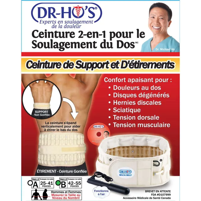 Dr ho's 2 in 1 back relief belt online