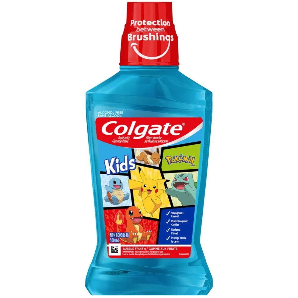 Colgate® Kids Anticavity Fluoride Mouthwash, Pokémon, AlcoholFree