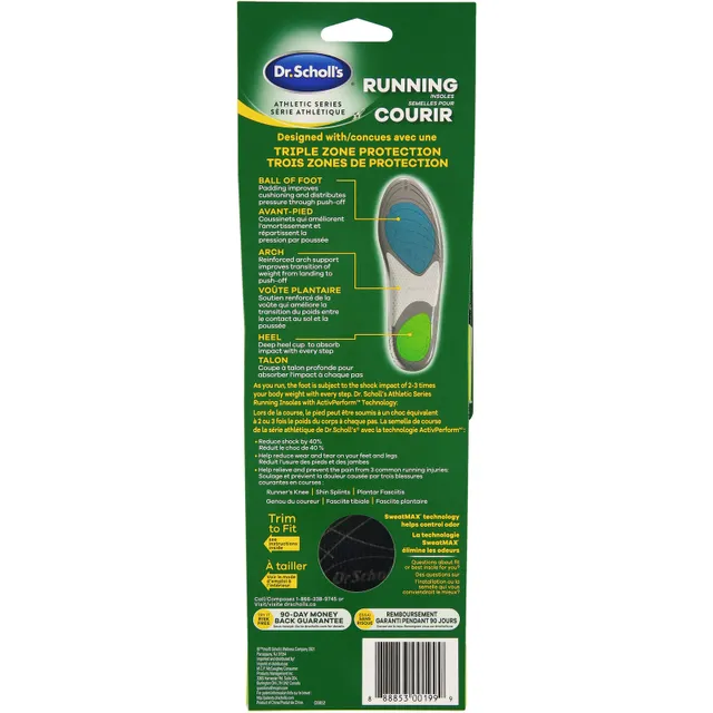 Dr. Scholl s Athletic Series Running Insoles Women s Sizes 5.5