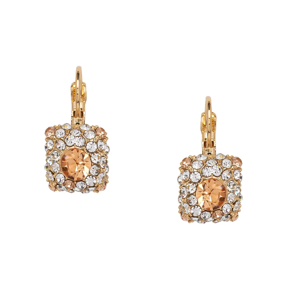 Drop gold earrings outlet with stones