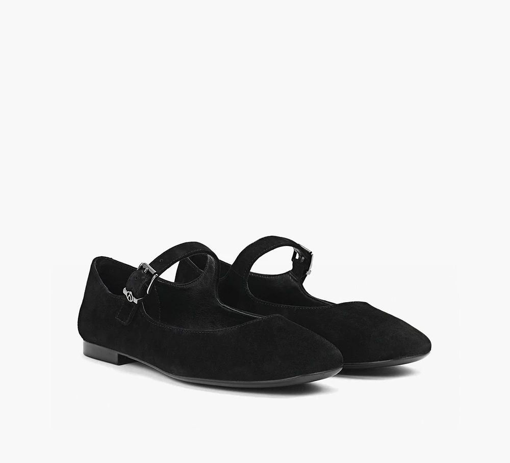 ローファー・オックスフォード elizabethstuart Suede Classic Mary Jane Fur Flats EBAL145701 WISHBONE ZELDA FLAT MARY JANE | Place Rosemère