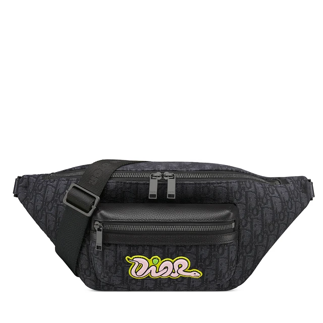 限定コラボ☆ DIOR AND KAWS Rider 2.0 メッセンジャーバッグ DIOR AND KAWS Mini Rider 2.0 Zipped Messenger Bag Black