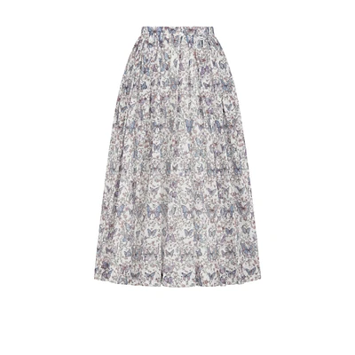 【関税&送料込】Dior Mid-Length Flared Skirt Mid-Length Skirt with Snaps Blue Cotton Denim with Dior
