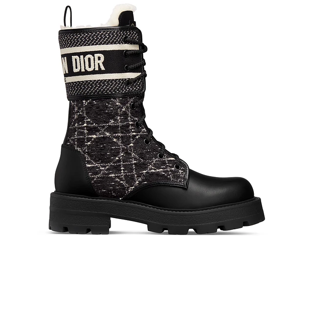 Christian Dior★D-Fight ショートブーツ ☆ロックテイストに☆ DIOR D-Fight ショートブーツ ブラック