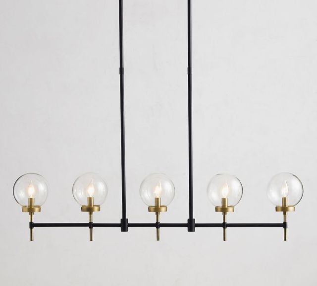 pottery barn linear chandelier