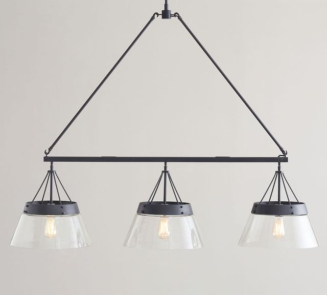 pottery barn linear chandelier