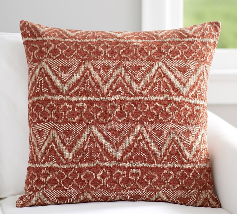 Pottery Barn Ikat Jacquard Pillow Cover The Summit at Fritz Farm