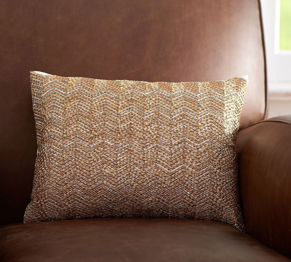 Pottery Barn Beaded Glitter Boudoir Pillow Cover The Summit at Fritz Farm