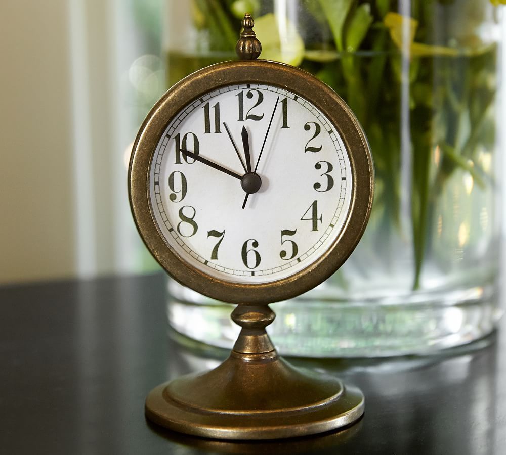 Pottery Barn Chrysler Brass Desktop Clock The Summit