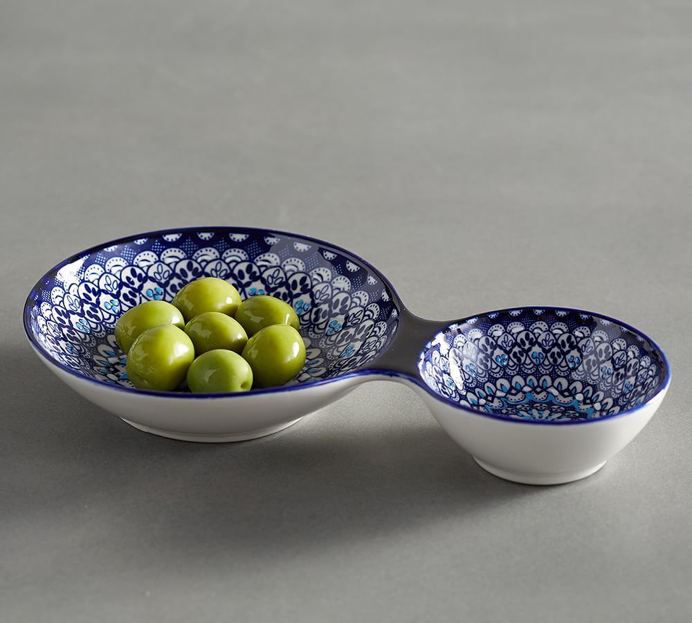Pottery Barn Baja Olive & Pits Serve Bowl The Summit