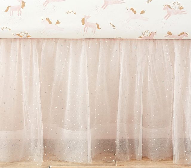 Pottery barn store tulle bedskirt