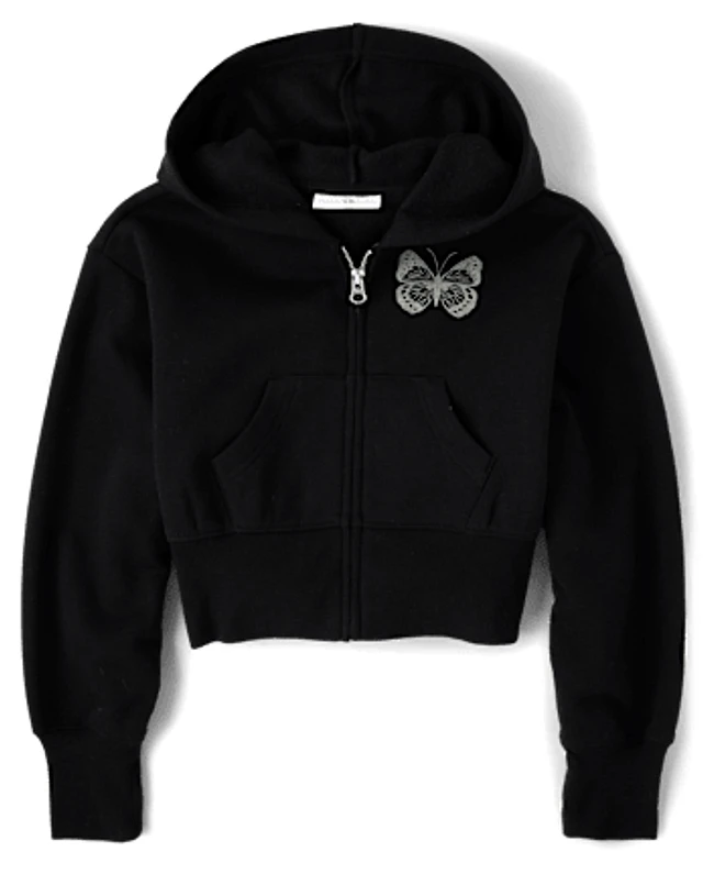Art Class Girls Boxy Cropped Zip-Up Hoodie Sweatshirt Art Class Girls Boxy Cropped Zip-Up Hoodie Sweatshirt