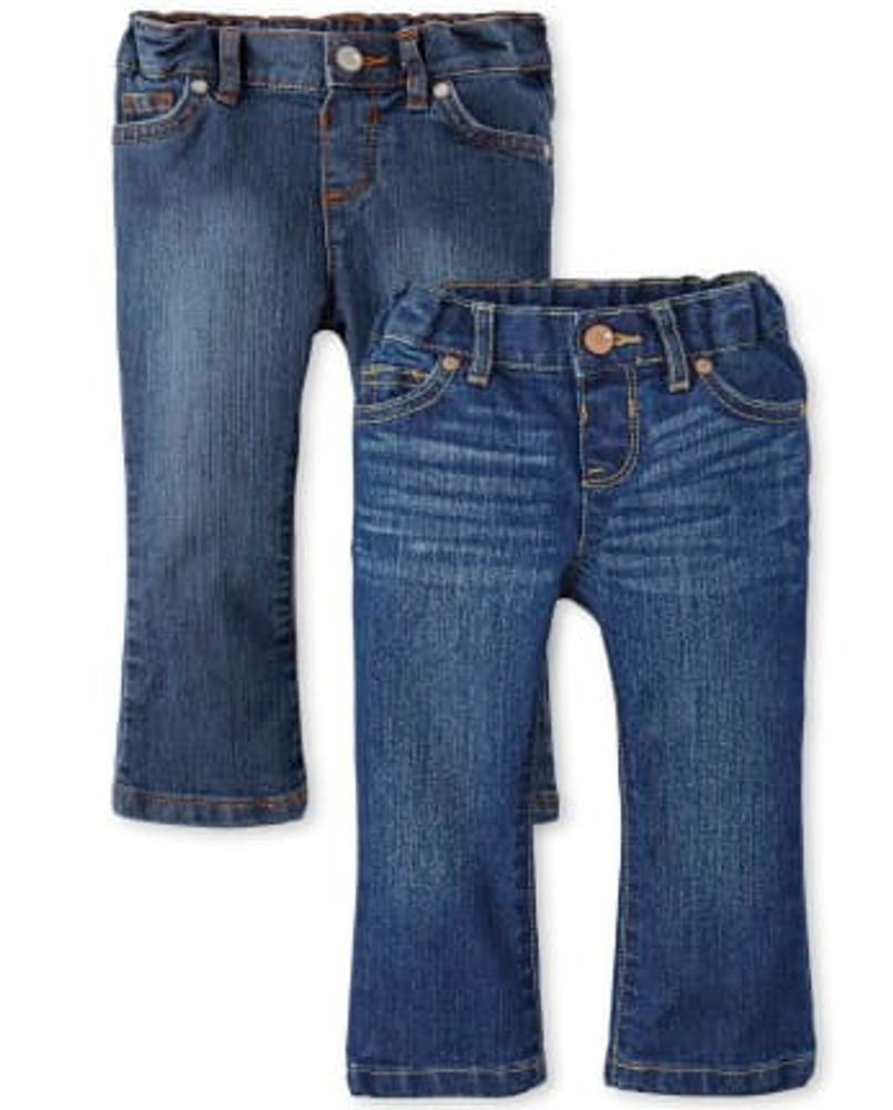 The Children s Place Baby And Toddler Girls Bootcut Jeans 2 Pack