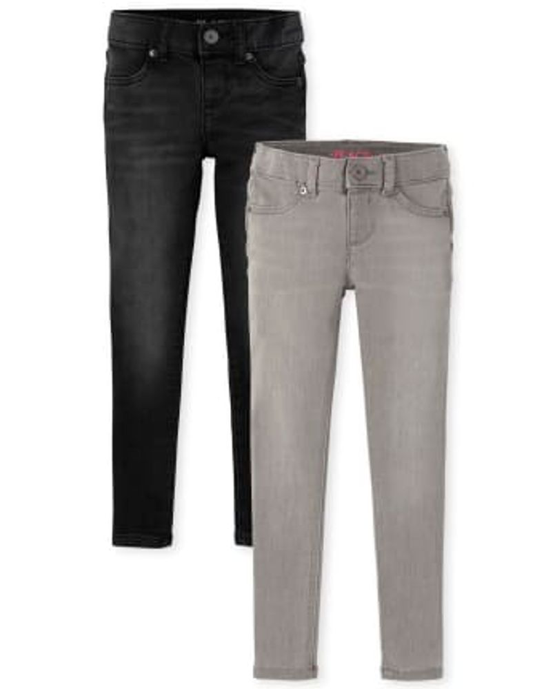 The Children s Place Girls Stretch Knit Denim Jeggings 2 Pack
