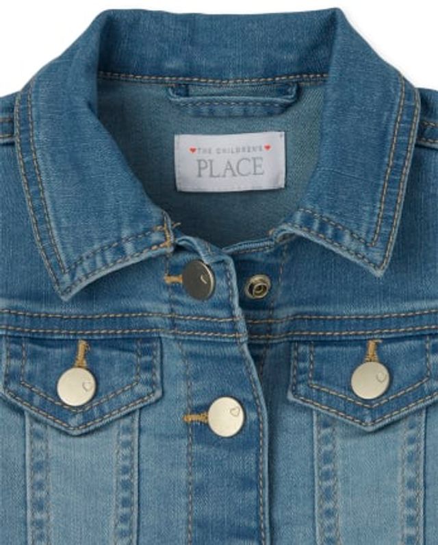 Children's place online blue jean jacket