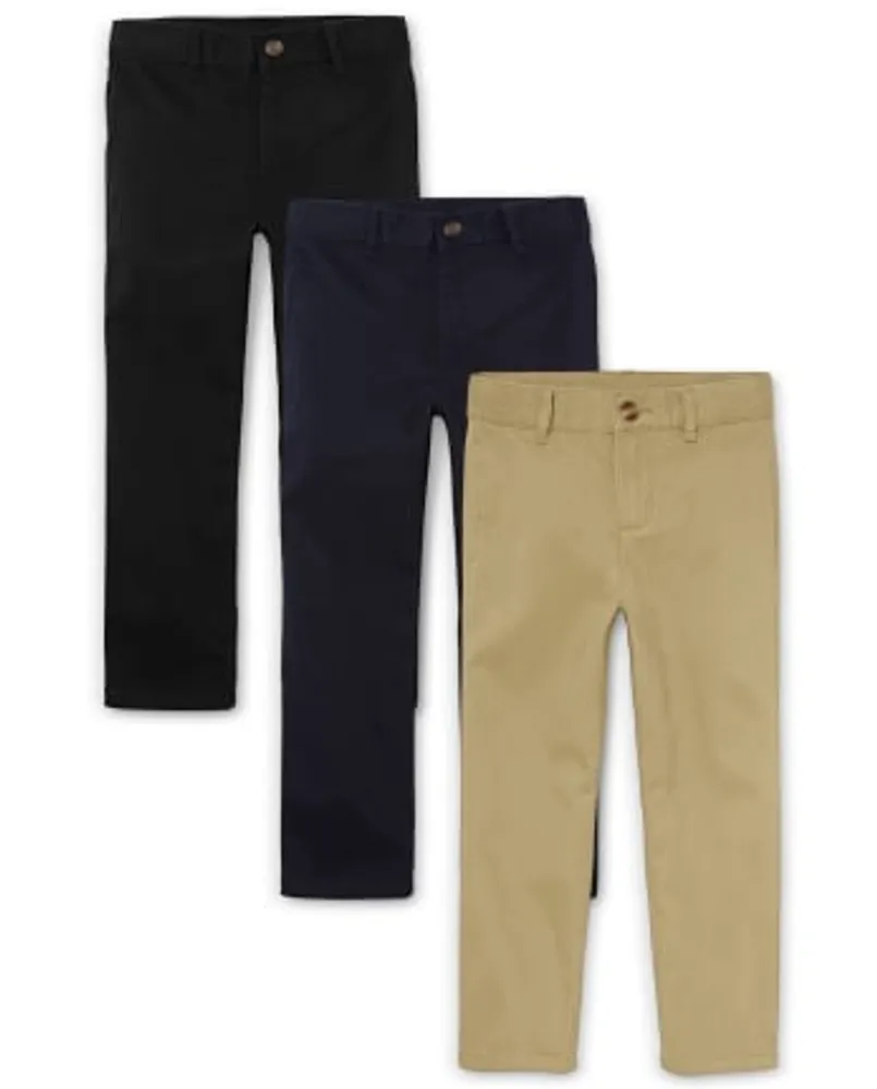 Boys slim khaki pants cheap