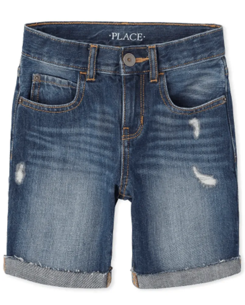The Children s Place Boys Distressed Stretch Denim Shorts