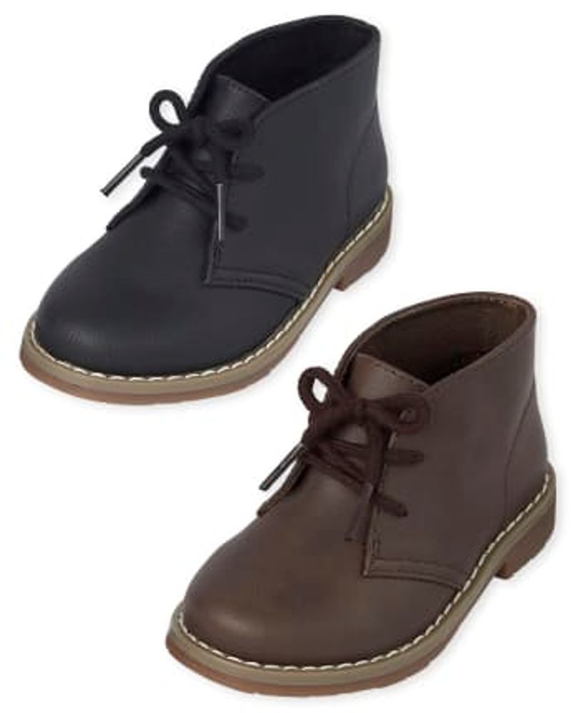 The Children s Place Toddler Boys Uniform Lace up Boots 2 Pack