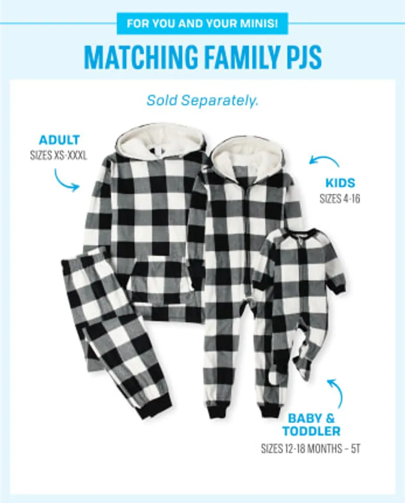 The Children s Place Unisex Kids Buffalo Plaid Fleece One Piece