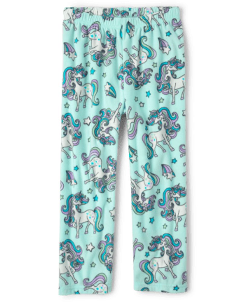 The Children s Place Girls Unicorn Fleece Pajama Pants Mall of