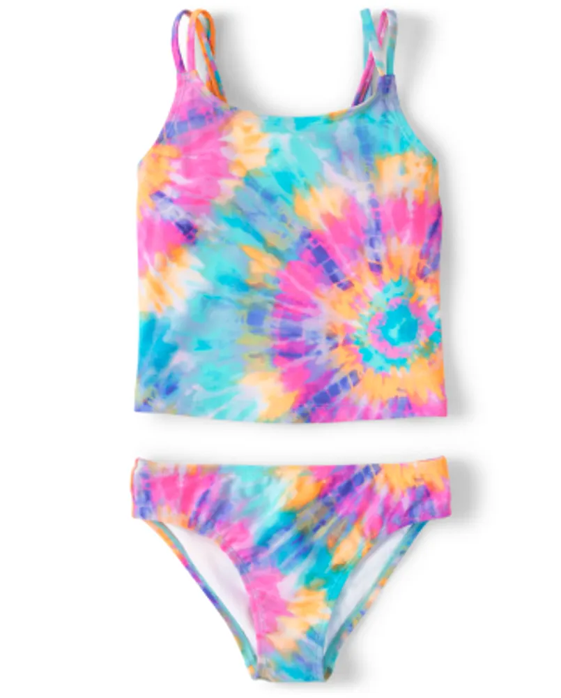 Girls tie dye best sale bathing suit