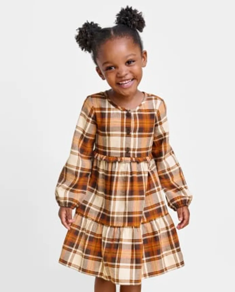 Girls tartan sales shirt dress