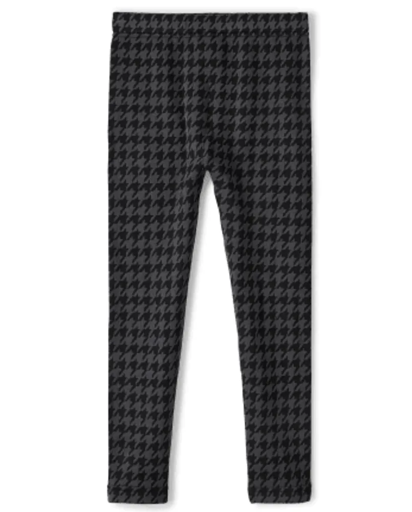 The Children s Place Girls Houndstooth Fleece Lined Leggings