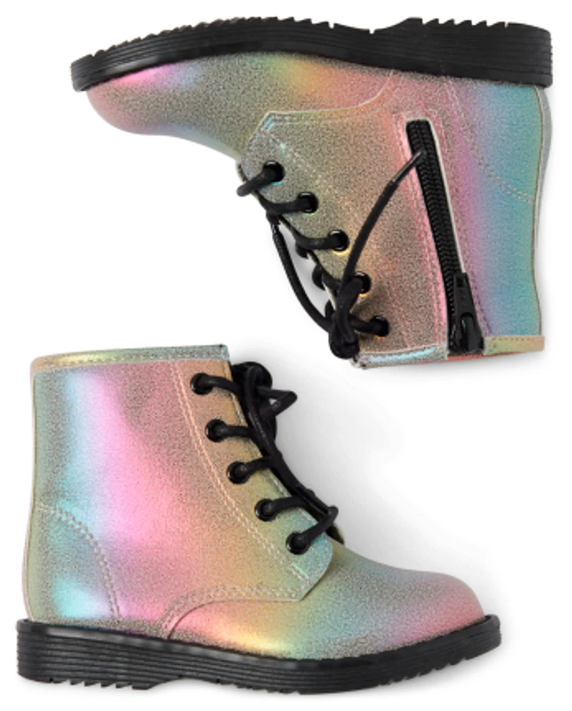 Children place boots top