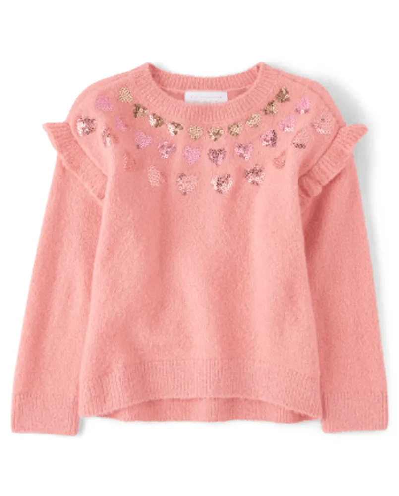 Sequin heart jumper new arrivals