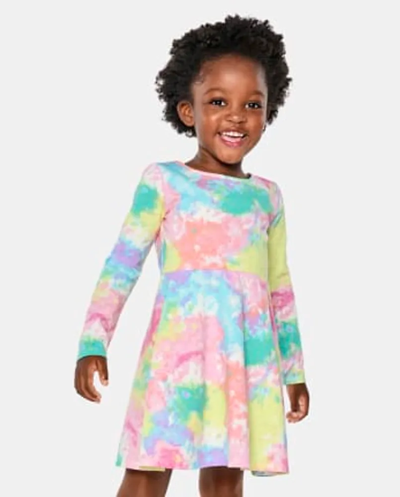 The Children s Place Baby And Toddler Girls Rainbow Tie Dye Cross