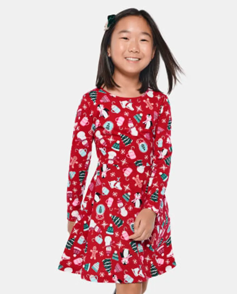 The Children s Place Girls Christmas Skater Dress Mall of America