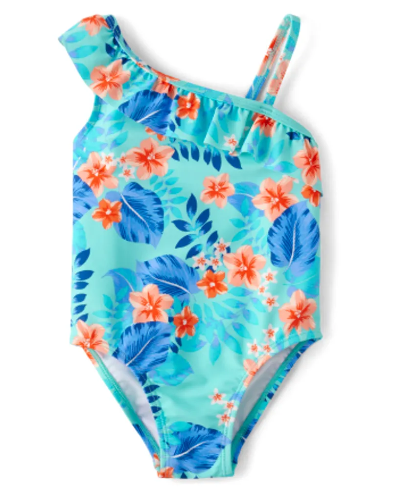 The Children s Place Baby And Toddler Girls Tropical Ruffle One