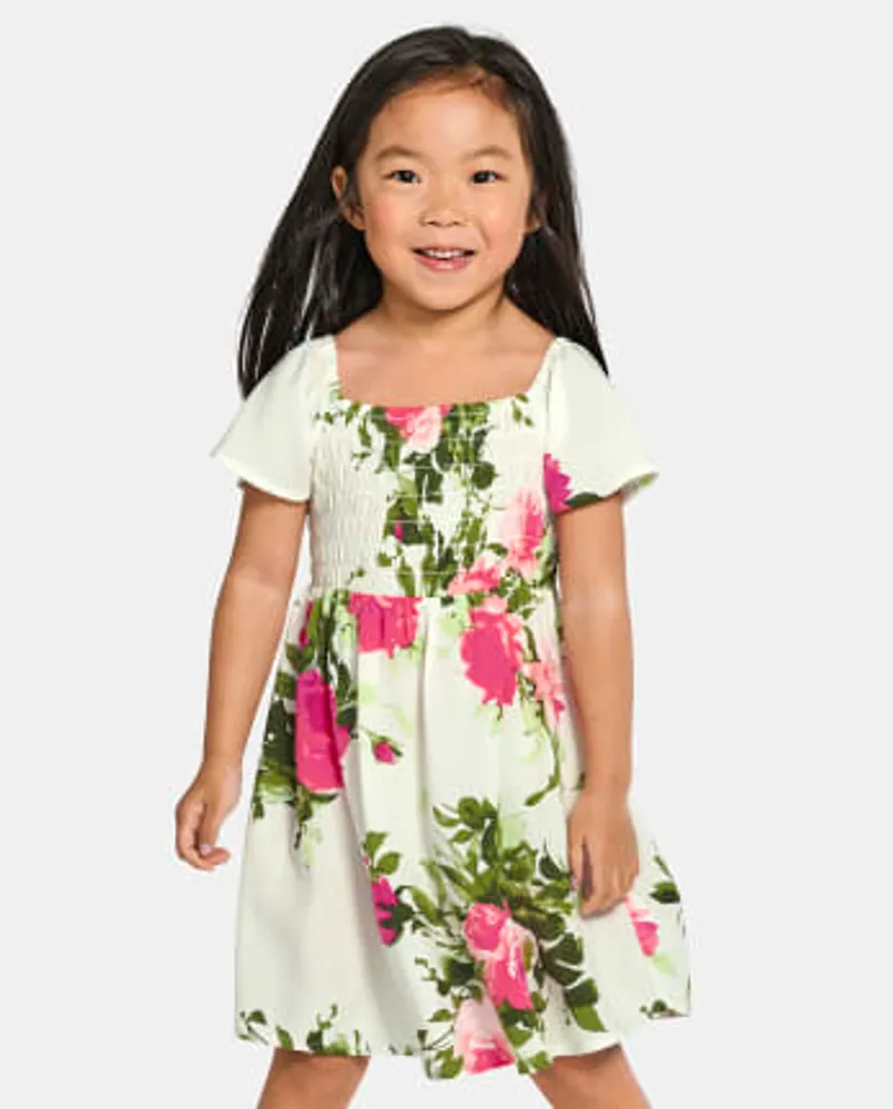 The Children s Place Toddler Girls Mommy And Me Floral Smocked